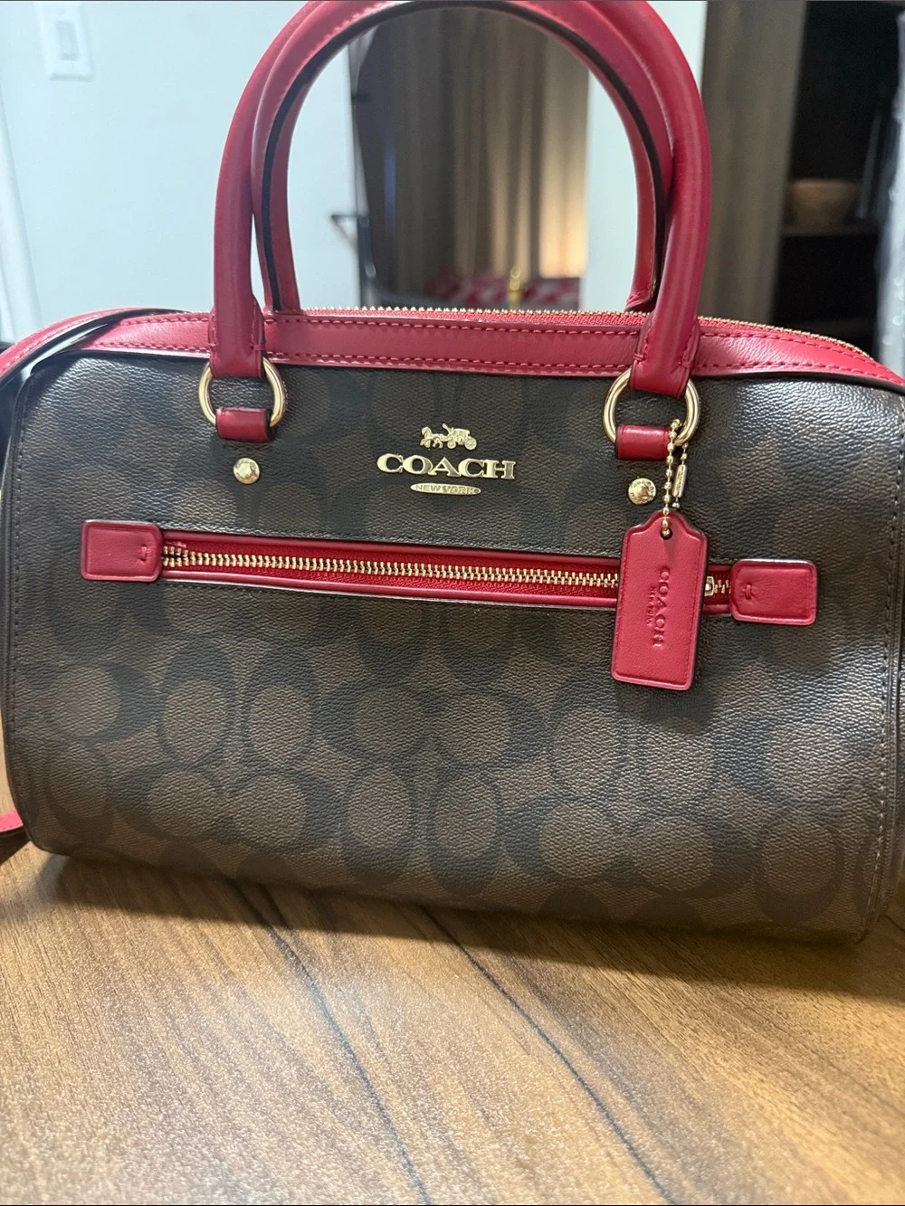 Coach Rowan Satchel signature canvas